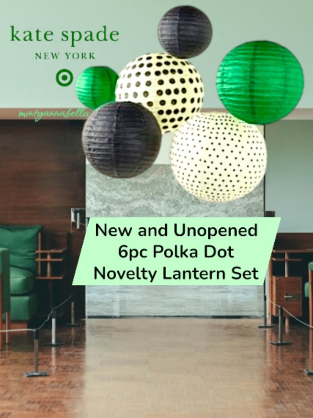 Kate Spade x Target 6 Piece Polka Dot Novelty Lantern Set